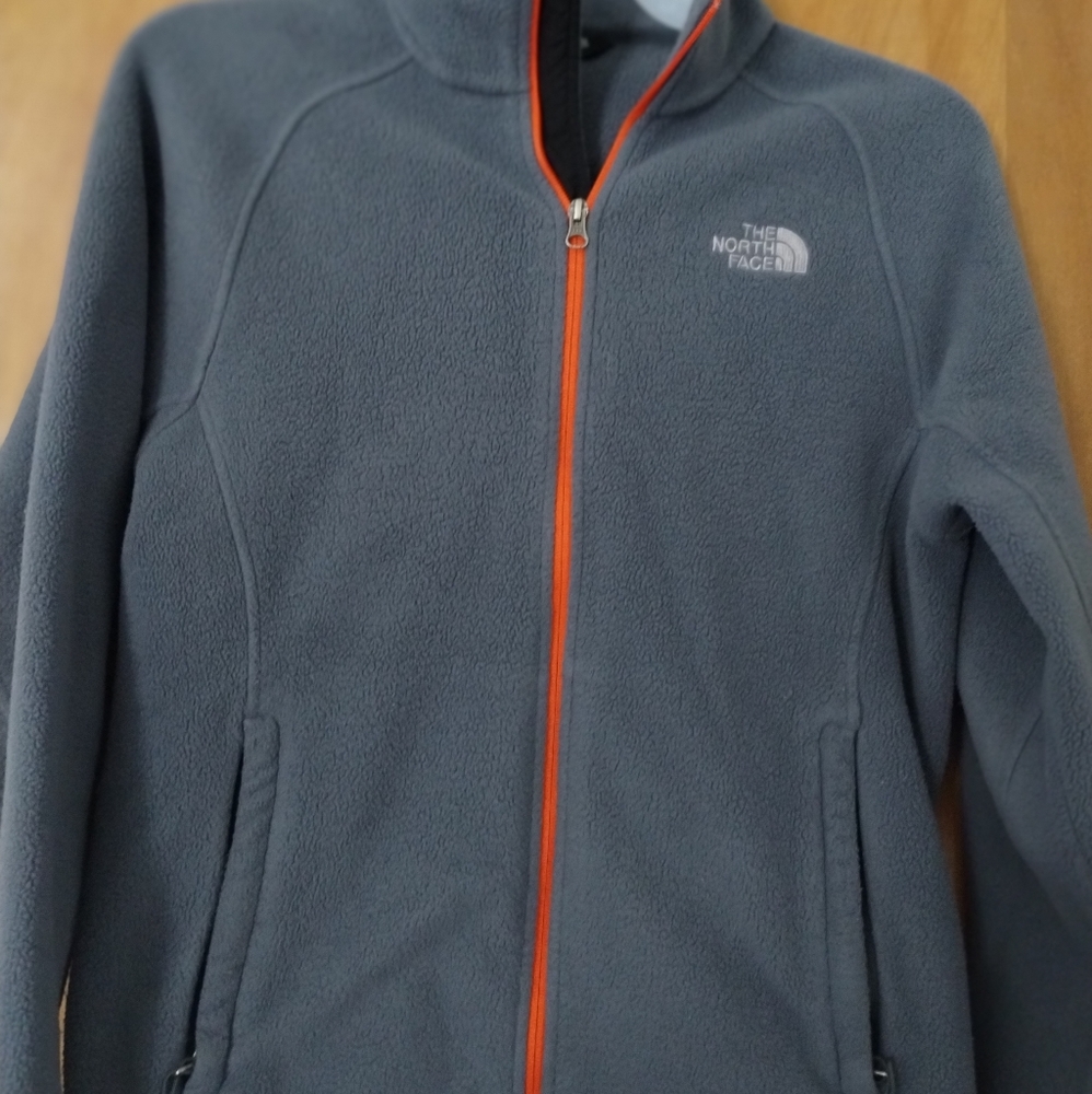 Grey the north face zip jacket